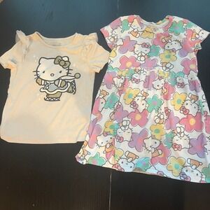 Bundle- Girls‎ Sanrio Hello Kitty Dress and t-shirt - Size 6